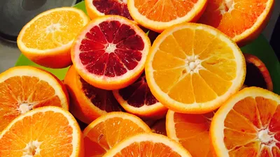 Скачать 1920x1080 апельсины, цитрус, срез, спелый, сочный, фрукты обои,  картинки full hd, hdtv, fhd, 1080p