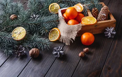 Обои украшения, апельсины, Новый Год, Рождество, Christmas, wood, fruit,  orange, New Year, мандарин… | Идеи рождественских украшений, Рождественские  идеи, Украшения