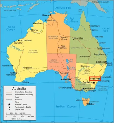 Подробная туристическая карта Австралии. Все достопримечательности Австралии  на карте | Auto-Maps.com | Карты всех стран мира