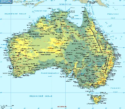 карты : Карта Австралии. | Австралия | Туристический портал Svali.RU