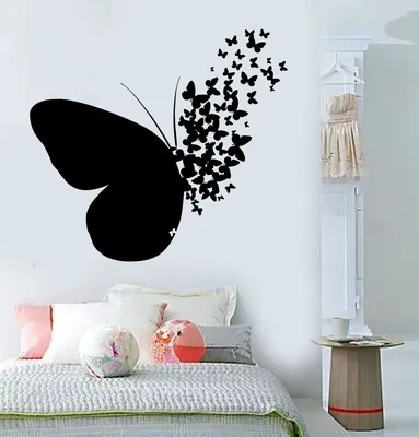 цветная бабочка акварелью на стене, распечатать картинки с бабочками,  бабочка, бабочка Powerpoint фон картинки и Фото для бесплатной загрузки
