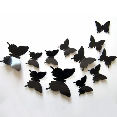 PaperInspiration Art Интерьерные наклейки двухслойные бабочки на стену,