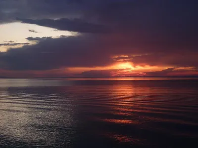 Красивый закат, озеро Байкал фото — Байкал