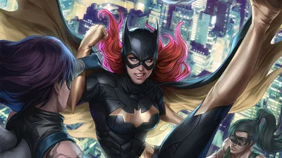 Обои на рабочий стол Batwoman / Бэтвумен-супергероиня комиксов издательства DC  Comics, by Artgerm, обои для рабочего стола, скачать обои, обои бесплатно