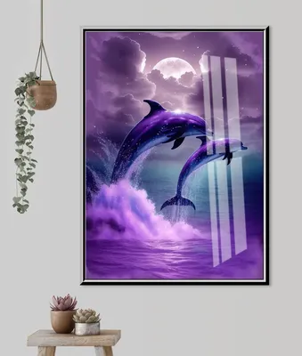 Купить фотообои Дельфины «Дельфины на закате» | PINEGIN