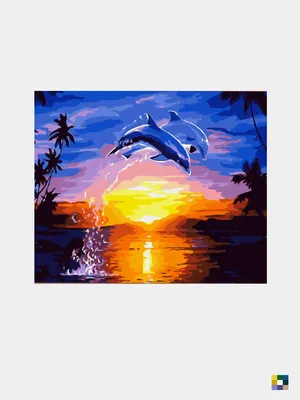 Купить картину маслом Дельфин в стиле арт №92 от 5690 руб. в галерее DasArt