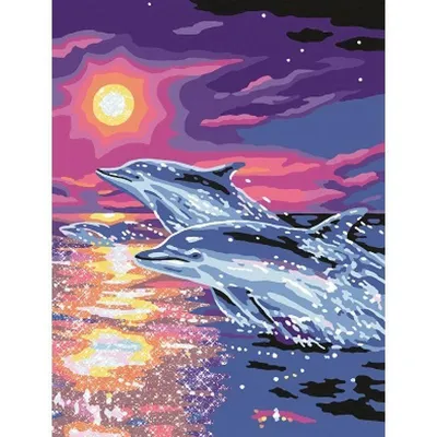 Дельфин на закате. Урок по рисованию акрилом | Рисование с Натальей  Васильевой | Sponsr