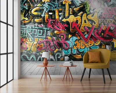Фотообои Граффити на стене u56045 купить в Украине | Интернет-магазин  Walldeco.ua