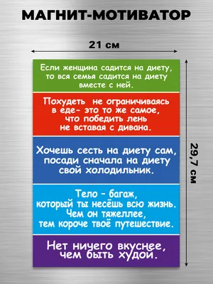 Магнит на холодильник с приколом Диета, сувенирный магнитик мотиватор  размером 21х29 см, Мир Печатей M-DIET-2030 - купить по выгодной цене в  интернет-магазине OZON (669960128)