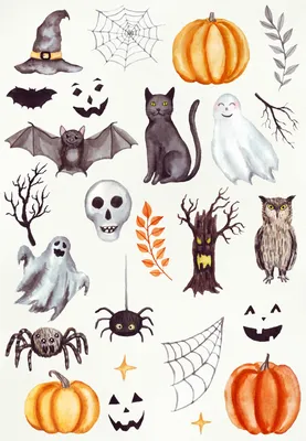 Рисунки на хэллоуин для срисовки (76 лучших фото)