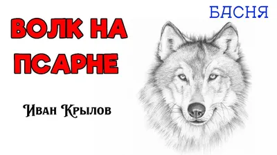 Раскраска волк на псарне к басне Крылова - распечатать