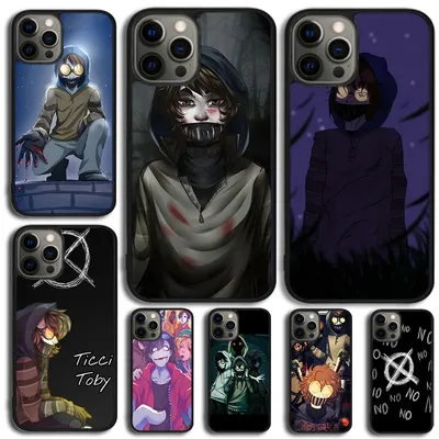 Creepypasta Ticci Toby x reader Phone Case For iPhone 14 15 13 12 Mini XR  XS Max Cover For Apple 11 Pro Max 6 8 7 Plus SE2020