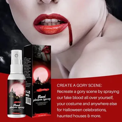 Красивая женщина-вампир с красными губами в крови Стоковое Фото -  изображение насчитывающей бобра, рука: 158133472