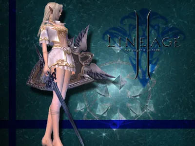 Обои на рабочий стол Персонаж игры Лайнэйдж 2 / Lineage II девушка Темный  эльф / Dark Elf со своим питомцем нашла меч, обои для рабочего стола,  скачать обои, обои бесплатно