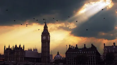 Обои london, big ben, лондон, биг бен, закат, тень, небо картинки на рабочий  стол, фото скачать бесплатно