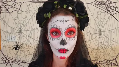 МАКИЯЖ НА ХЭЛЛОУИН / HALLOWEEN MAKEUP #halloween #2020 #makeup #хэллоуин # макияж #мексиканская - YouTube