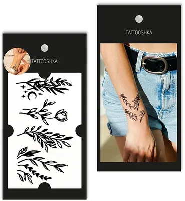 Водостойкая Временная тату-наклейка Лотос роза цветы маленькая Лаванда  Девушка на руку запястье переводная искусственная Татуировка боди-арт для  женщин | AliExpress