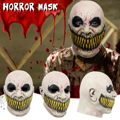 Ужасная маска на Хэллоуин, демон, Джокер, тренировка, его зубы, дьявол  васаго, головной убор, реквизит для сцены, косплей, маска на лицо для  Хэллоуина, маскарада | AliExpress