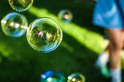 Мыльные пузыри и цветы, широкоформатные обои, картинки, фото 1280x800