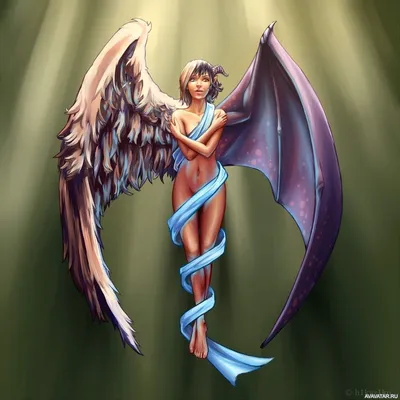 angels, #demons, #fantasy, #images, #ангелы, #демоны, #фэнтези, #картинки  https://avavatar.ru/image/5581 | Demon girl, Demon, Angel and devil