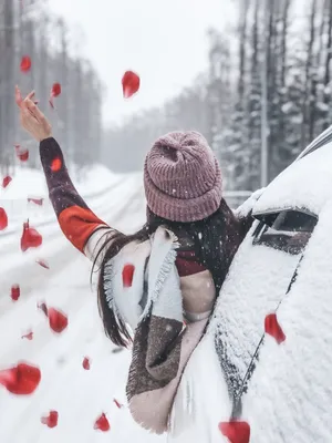 Девушки зимой (39 фото) — Красивые картинки