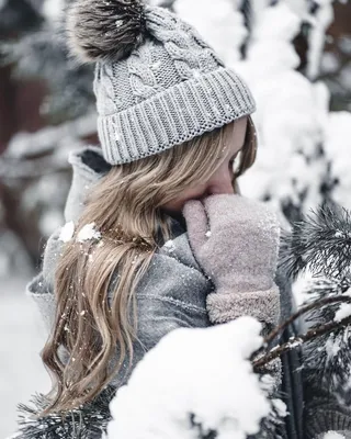 Девушка зимой, вид со спины, на аватарку (18 фото) - shutniks.com
