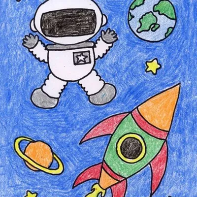 Раскраски на день космонавтики для 6 лет (50 фото) » рисунки для срисовки  на Газ-квас.ком