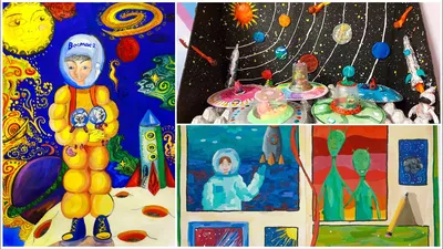 Картинки на день космонавтики для срисовки (26 фото) 🔥 Прикольные картинки  и юмор