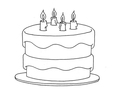 Как нарисовать торт на день рождения. Рисунок открытка день рождения. |  Бублик ТВ | Дзен