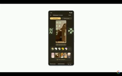 Android 14 получит кастомизируемые часы и ярлыки на экране блокировки, а  также ИИ-генератор обоев