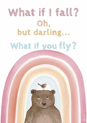 What if you fly? Bear poster - Hartendief
