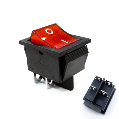 Кнопка KCD4-201N-B (250V, 30A, 4 контакта) - Запчасти и комплектующие для  3д принтера и станков