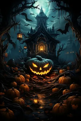 Hand drawn cute halloween pumpkin in flat style Vector Image