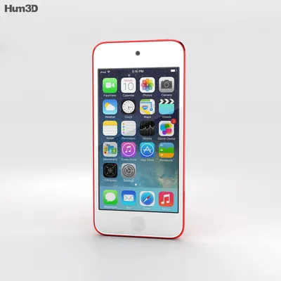 Apple iPod Touch Red 3D model - Download Electronics on 3DModels.org