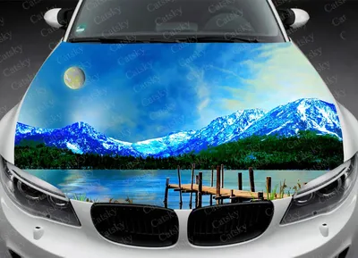 Виниловая наклейка на капот автомобиля в стиле Фэнтези-пейзаж, s-образное  покрытие, виниловая пленка, наклейки на крышку двигателя, универсальные  наклейки для любого автомобиля | AliExpress