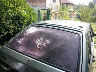 Наклейка на заднее стекло - Медвед Принт Пермь