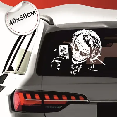Виниловая наклейка для авто Joker Джокер, стикер на капот, кузов, заднее  стекло автомобиля (автомобильные товары) | AliExpress