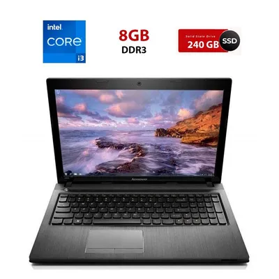Купить ноутбук Б-класс Lenovo G500 / 15.6\" (1366x768) TN / Intel Core  i3-4000M (2 (4) ядра по 2.4 GHz) / 8 GB DDR3 / 240 GB SSD / Intel HD  Graphics 2500 / WebCam в Украине