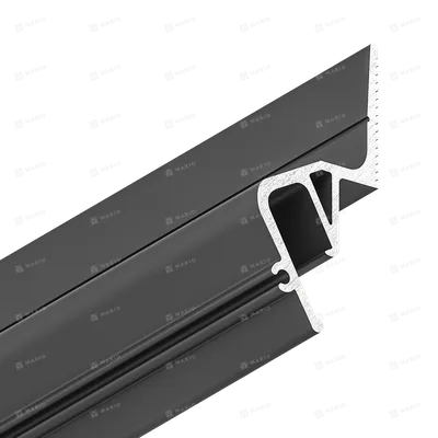 Купить Алюминиевый теневой потолочный профиль/плинтус ПО-142 черный/мат 2,7  м. в Москве