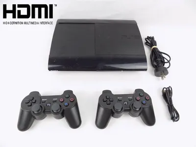 Ps3 Playstation 3 Super Slim 12Gb Console + 2x Controllers - Free Postage |  eBay