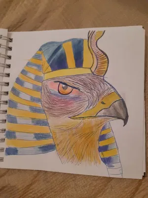 The Egyptian God Ra/ Бог Ра | Рисунки, Нарисованный, Рисунок