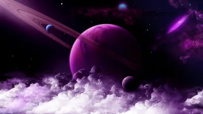 Фиолетовый космос Обои для рабочего стола 1600x900