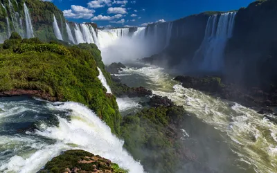 Image Brazil Iguazu Nature Waterfalls landscape 1920x1200