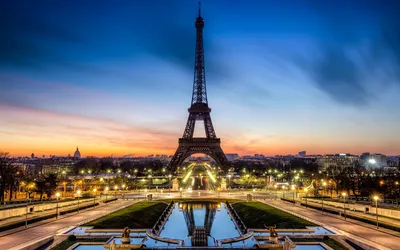 Обои для рабочего стола Париж Франция Эйфелева башня Небо 1920x1200