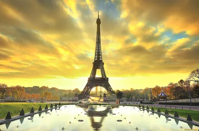Магический Париж и Эйфелева башня - обои для рабочего стола, картинки, фото