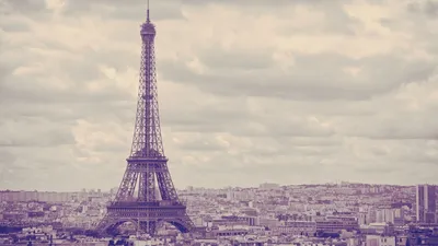 Париж, облака, башня, эйфелева башня обои для рабочего стола, картинки,  фото, 1920x1200.