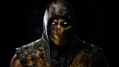 Обои на рабочий стол Популярный персонаж серии игр Mortal Kombat Скорпион /  Scorpion, обои для рабочего стола, скачать обои, обои бесплатно