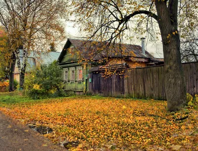Картинки на рабочий стол осень в деревне фотографии