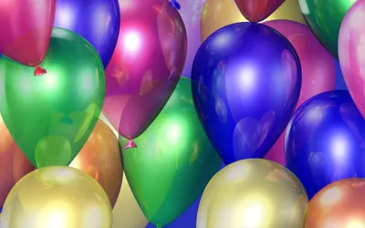 Воздушные шары разных цветов - обои на рабочий стол