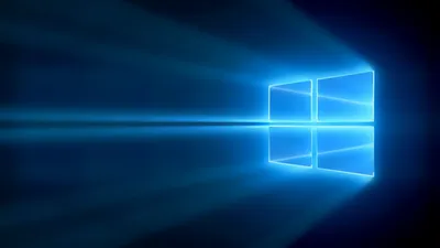 Обои на рабочий стол Логотип OC Windows с отражением планеты на фоне  галактики в космосе, обои для рабочего стола, скачать обои, обои бесплатно